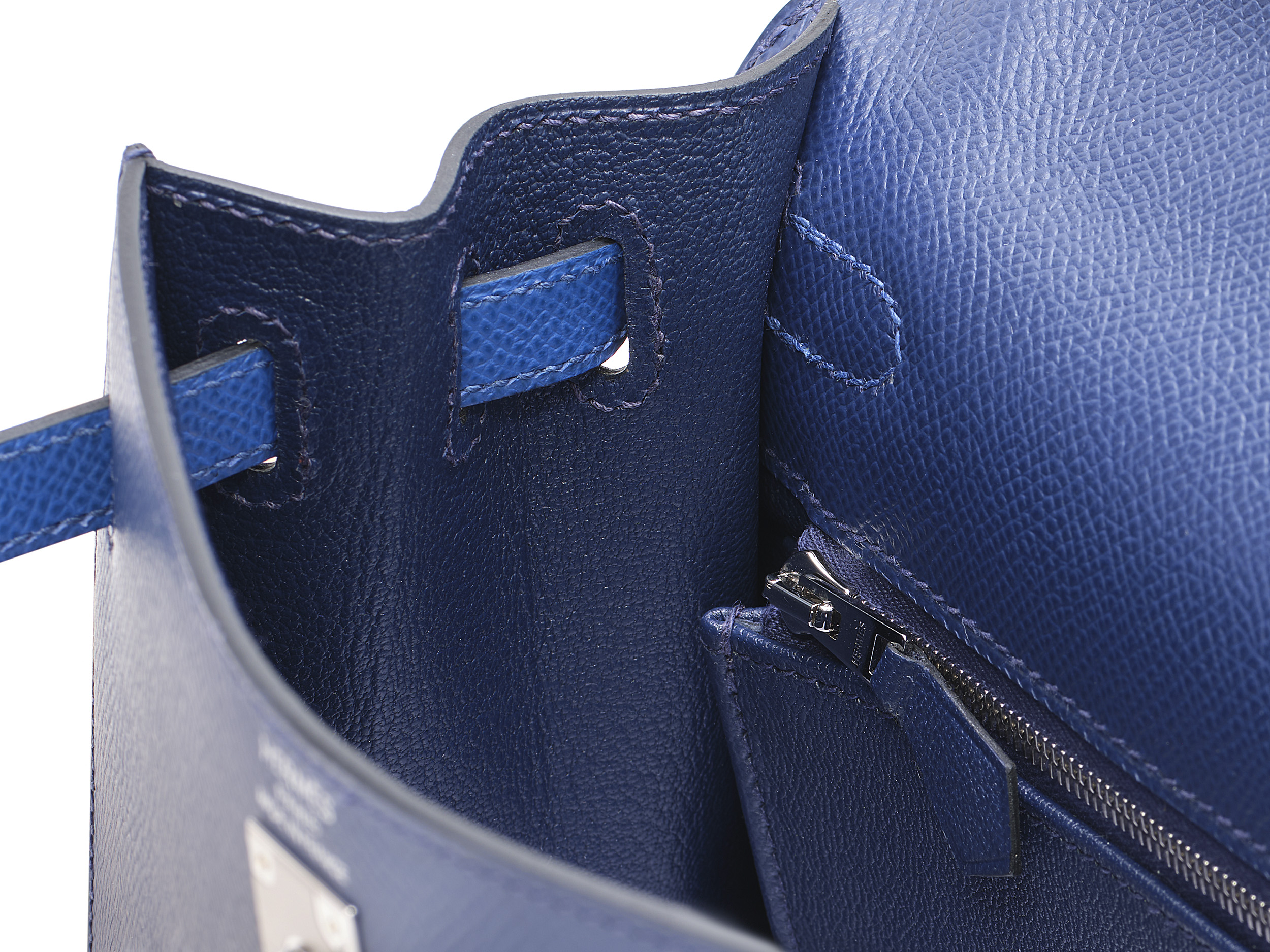 Kelly 25 Sellier Tri-Color Bleu Saphire Epsom Kelly 25 Sellier Tri-Color Bleu Saphire Epsom