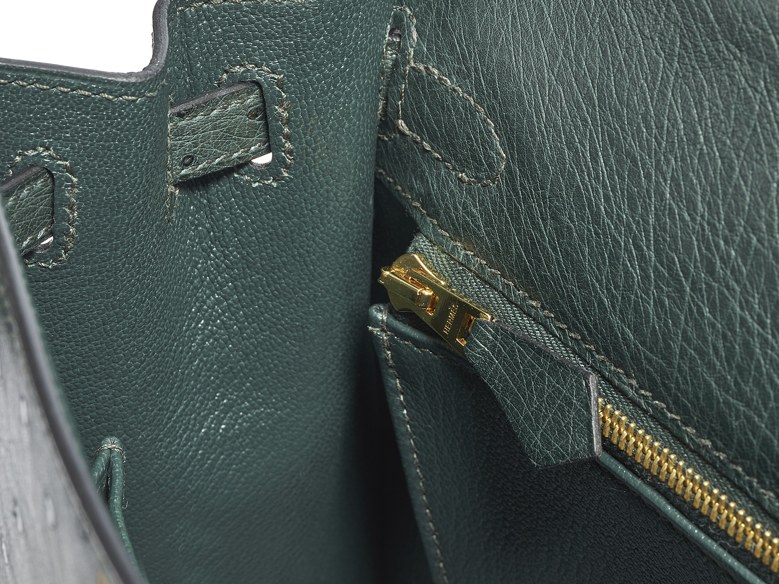 Kelly 25 Sellier Vert Titien Ostrich Kelly 25 Sellier Vert Titien Ostrich