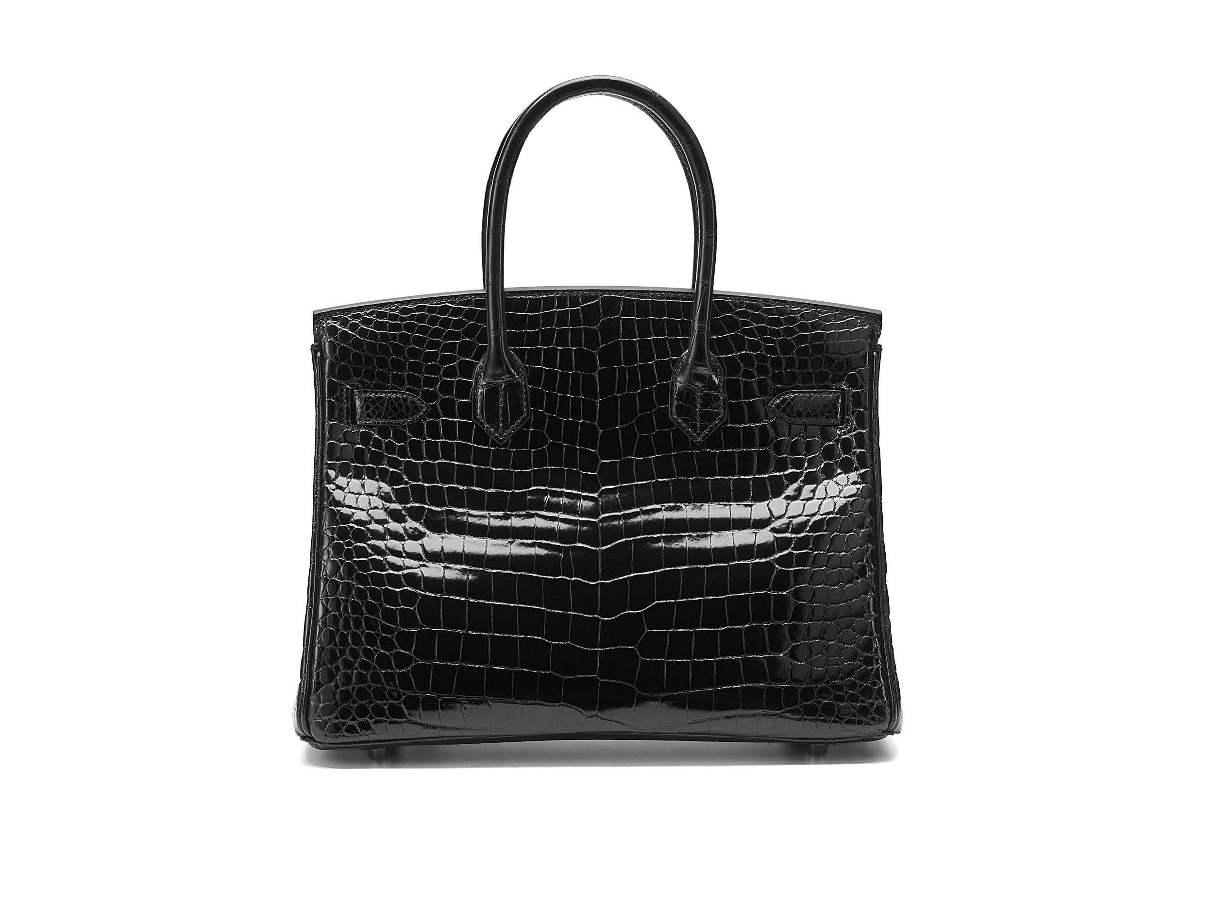 Birkin 30 Noir Crocodile Porosus Lisse