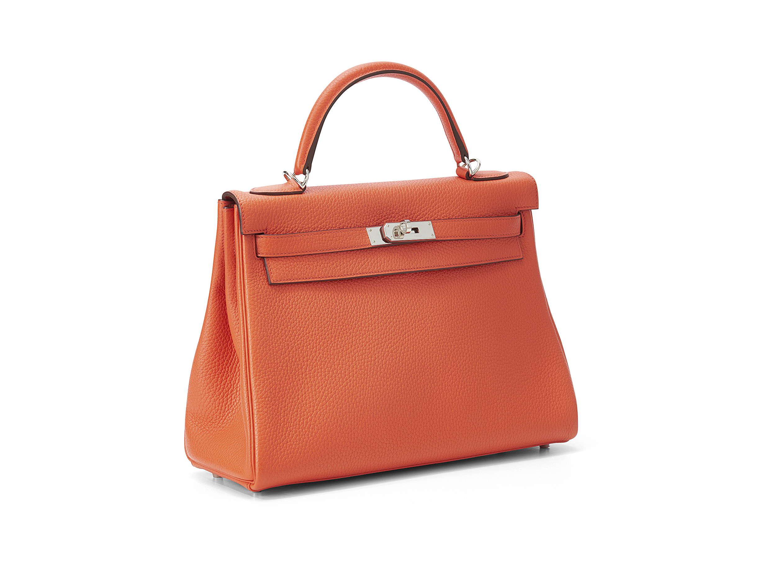 Kelly 32 Orange Poppy Taurillon Clemence