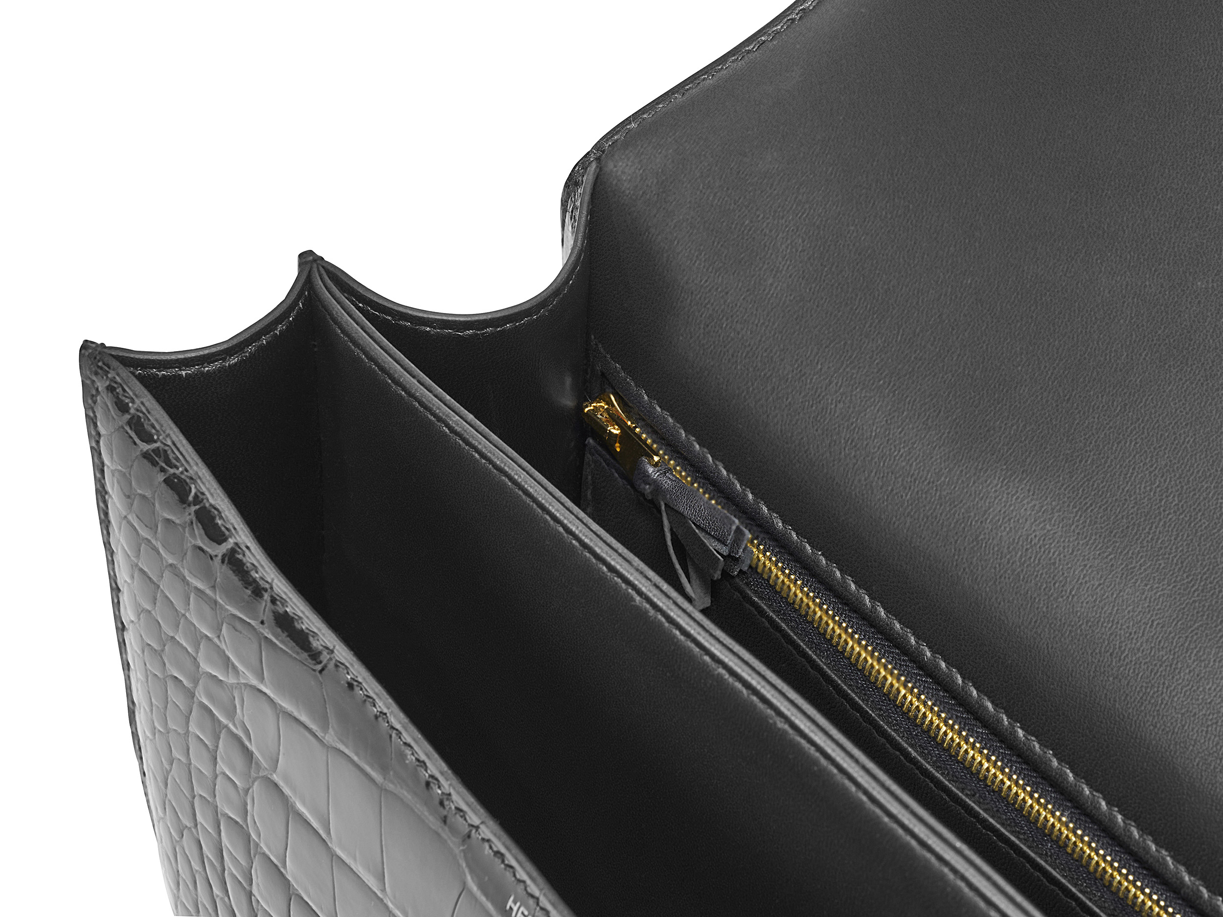 Constance 24 Noir Alligator Lisse