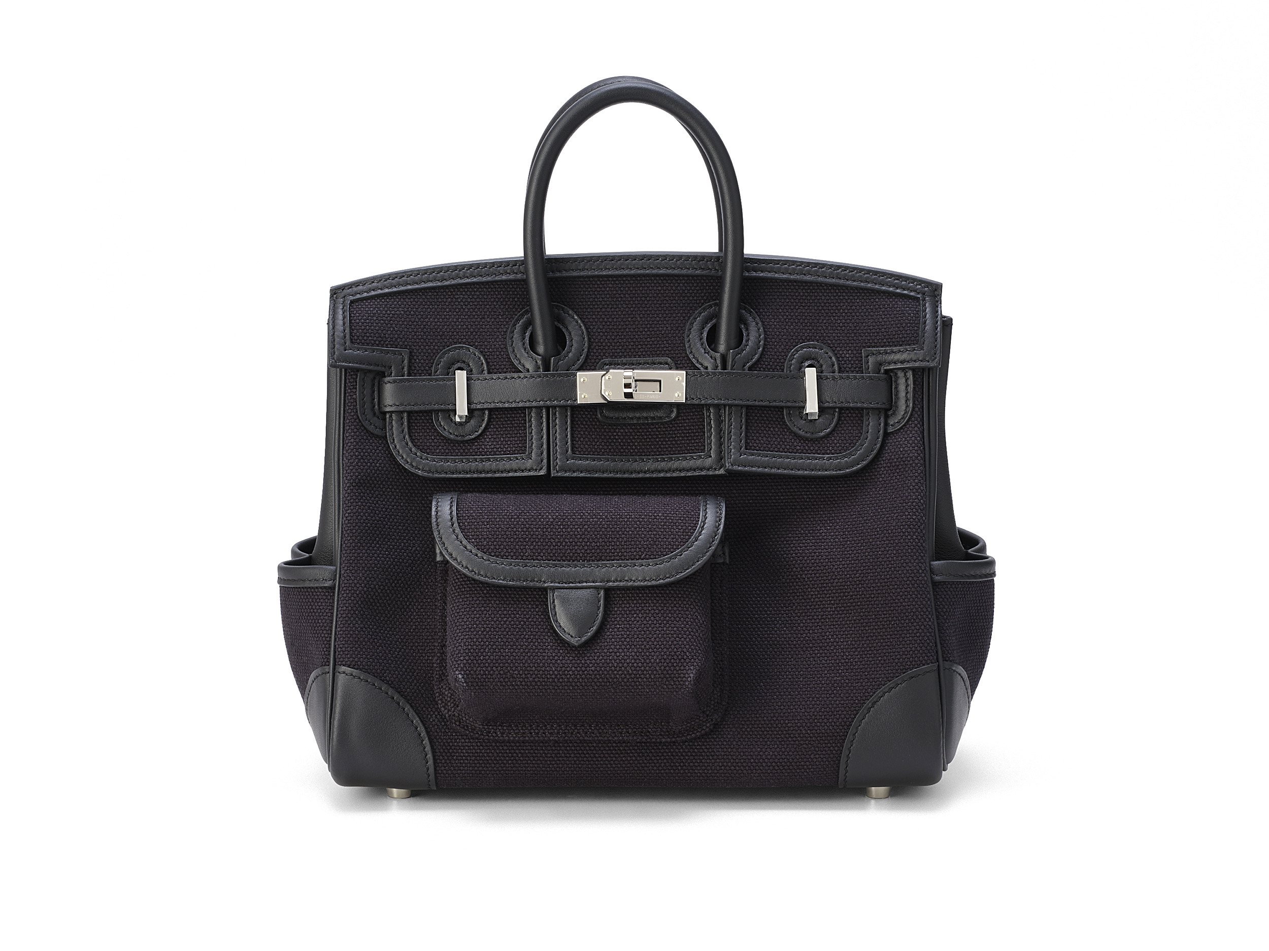 Birkin 25 Cargo Noir Canvas Swift 