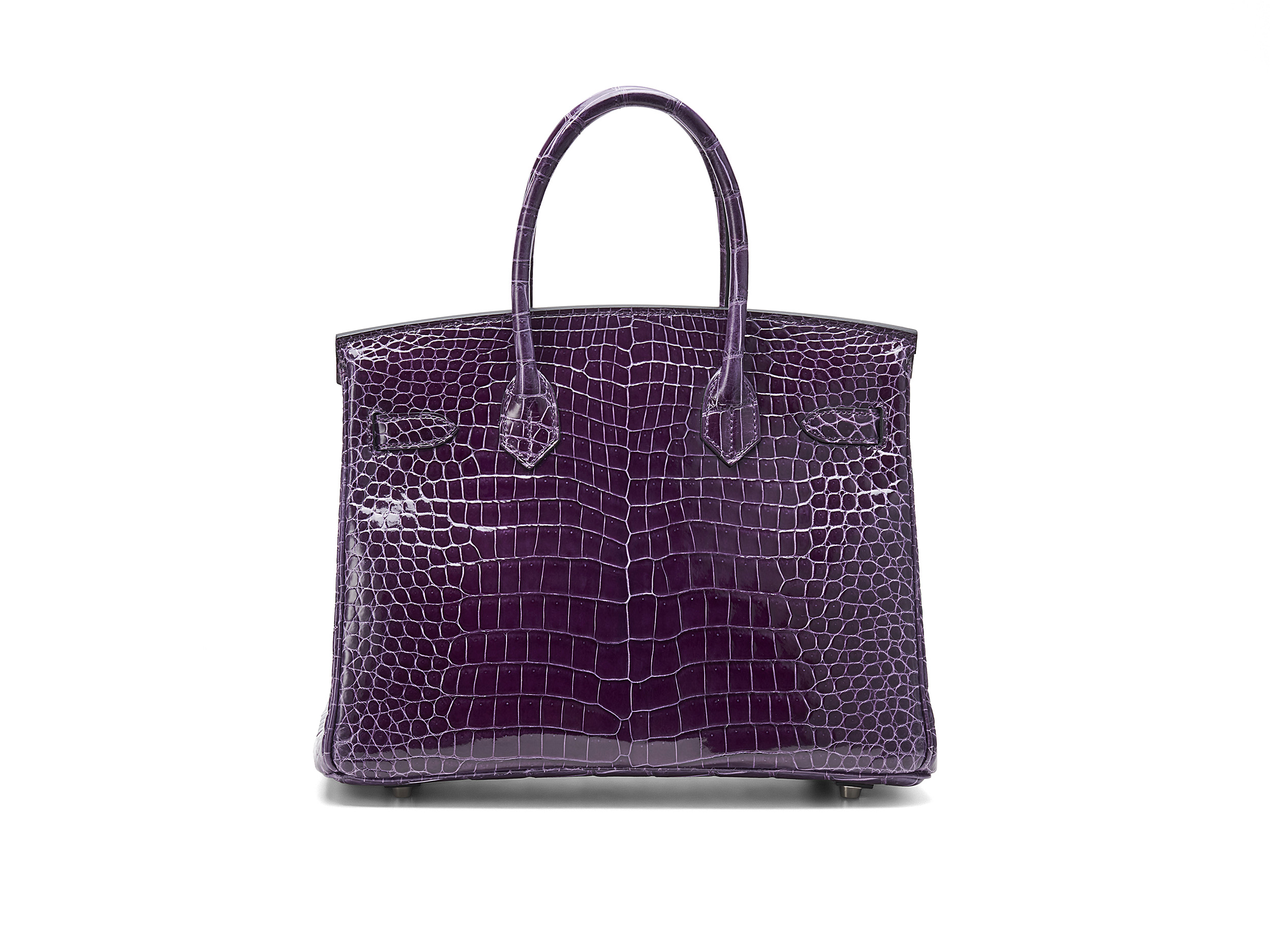 Birkin 30 Cassis Crocodile Porosus Lisse