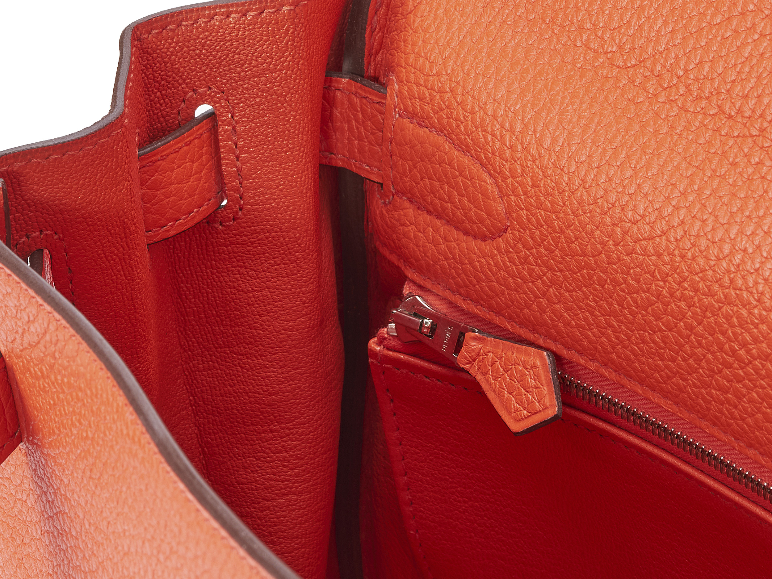 Kelly 32 Orange Poppy Taurillon Clemence Kelly 32 Orange Poppy Taurillon Clemence