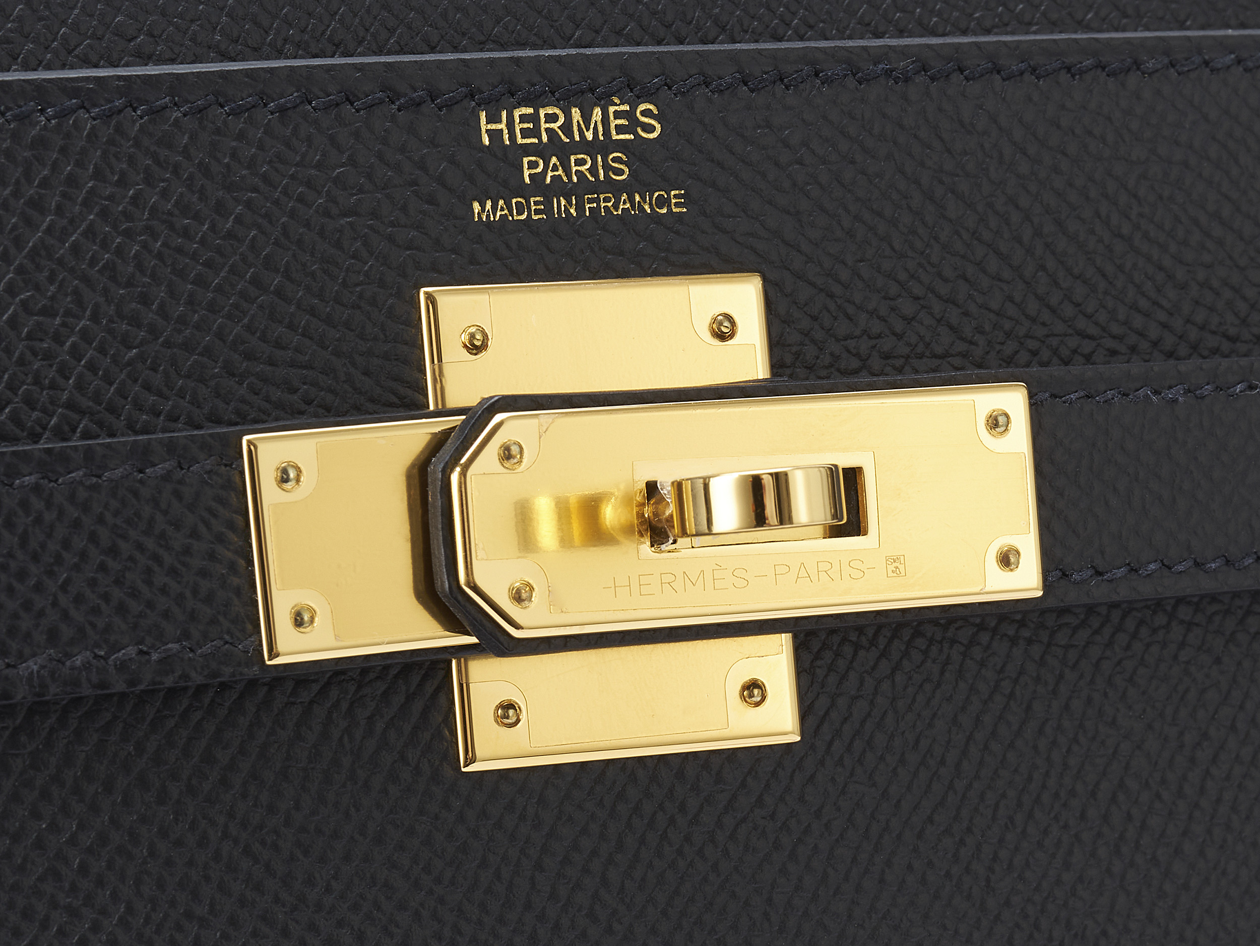 Kelly 32 Sellier Noir Epsom 