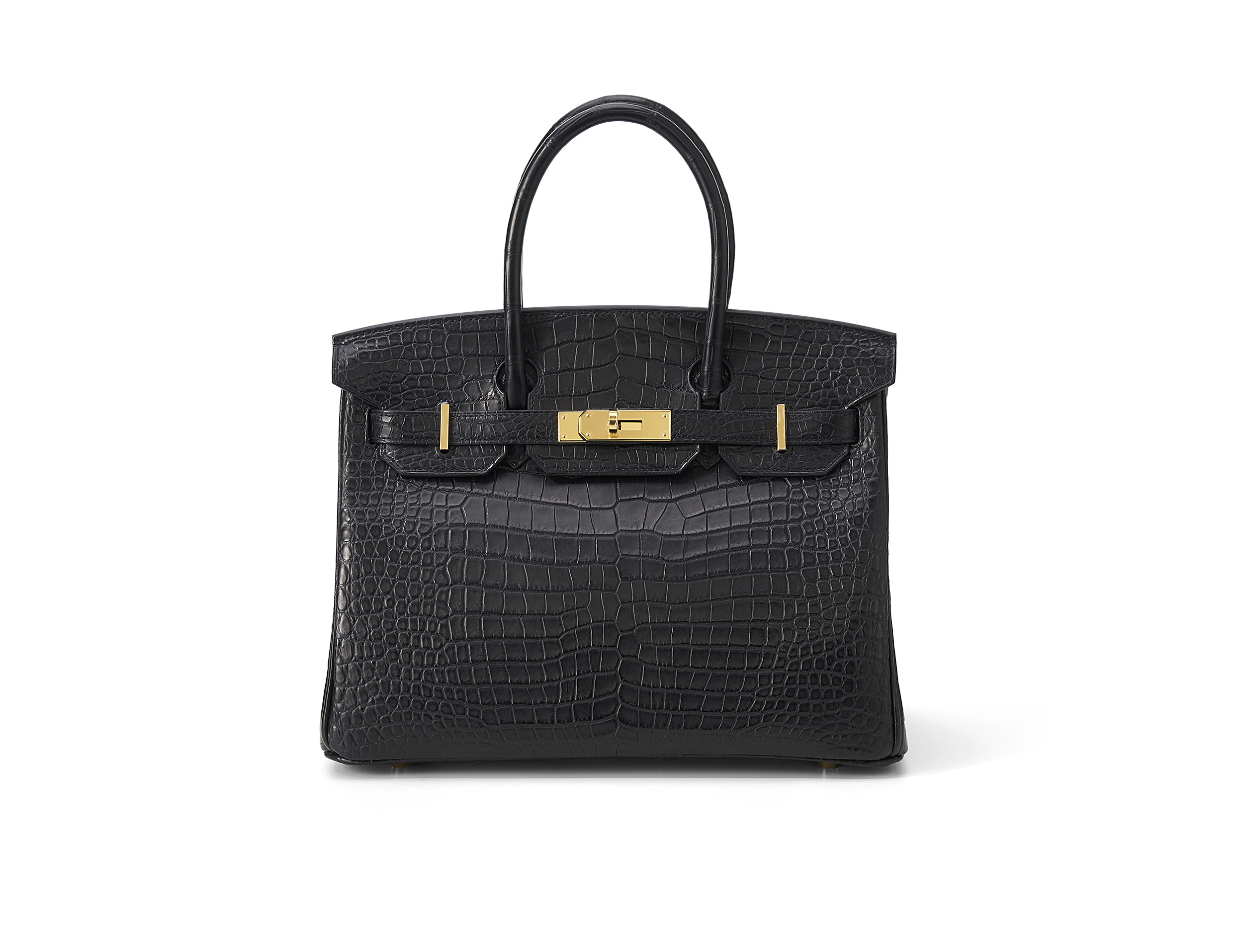 Birkin 30 Noir Crocodile Porosus