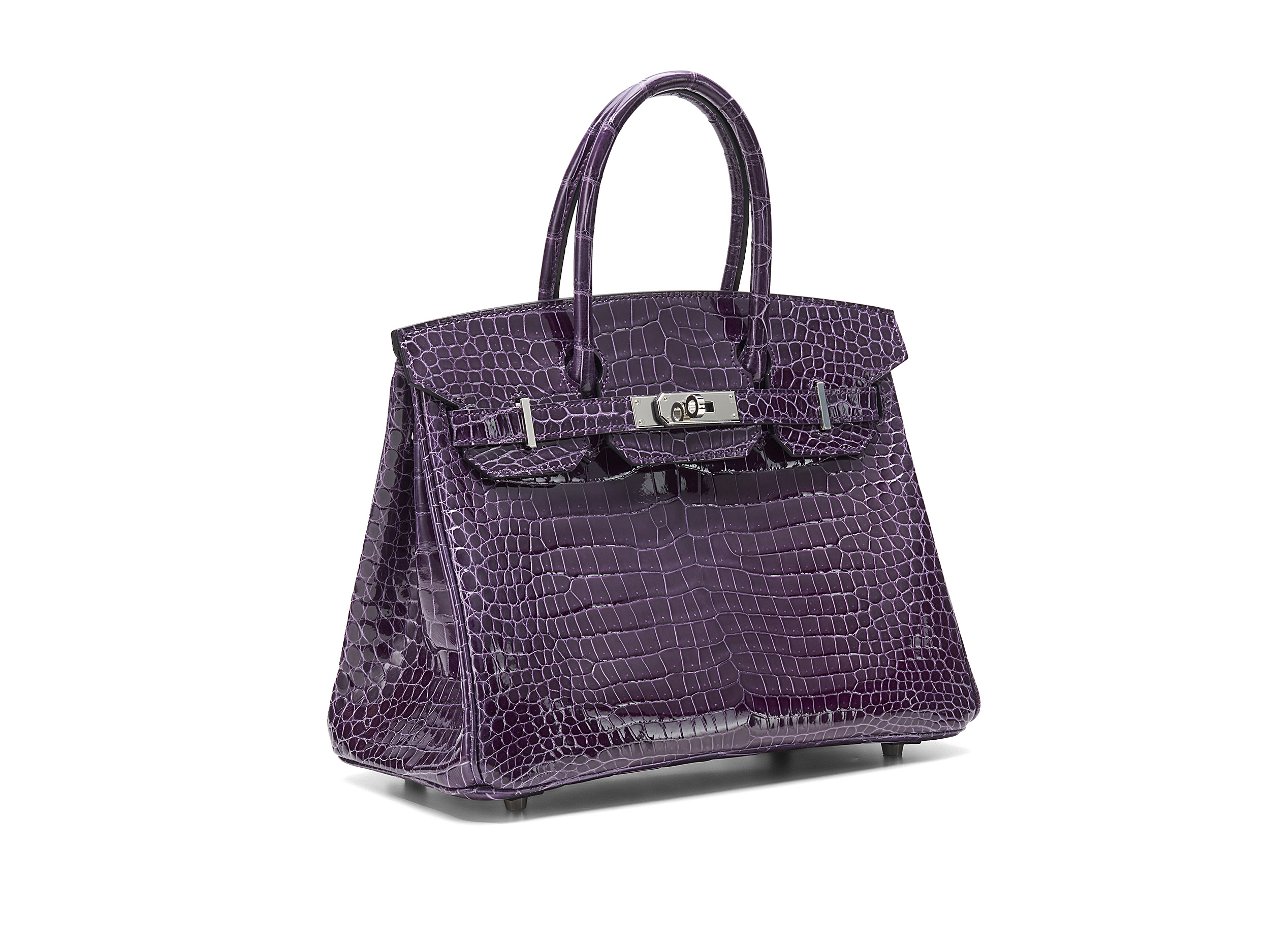 Birkin 30 Cassis Crocodile Porosus Lisse
