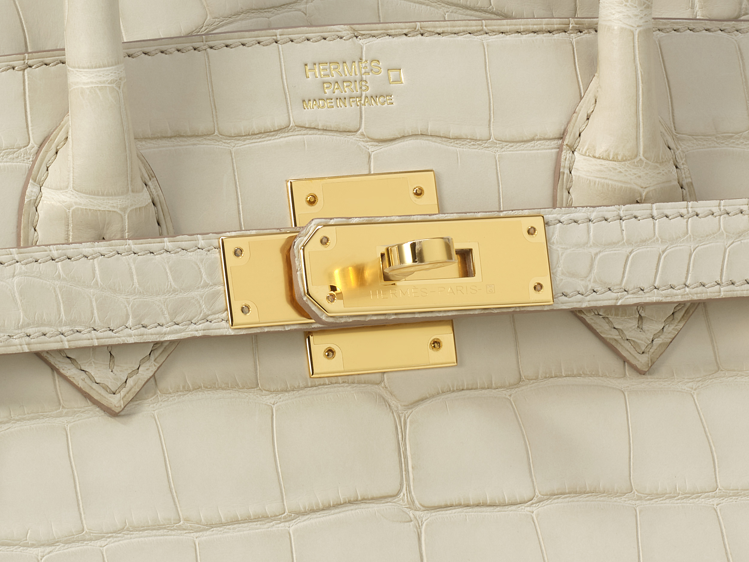 Hermes Birkin 25 Beton Matte Alligator Gold Hardware