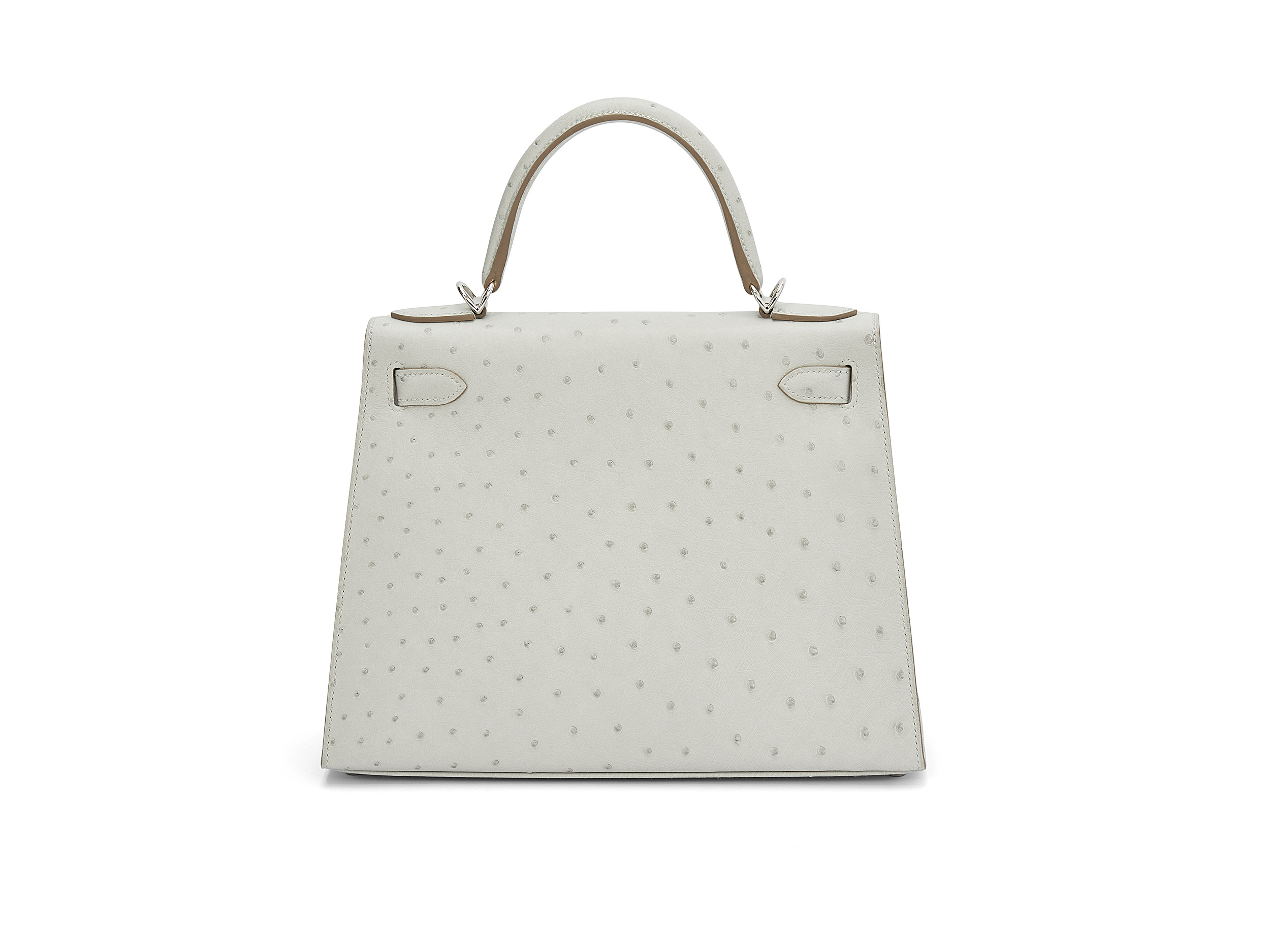 Kelly 28 Sellier Gris Perle Ostrich Kelly 28 Sellier Gris Perle Ostrich