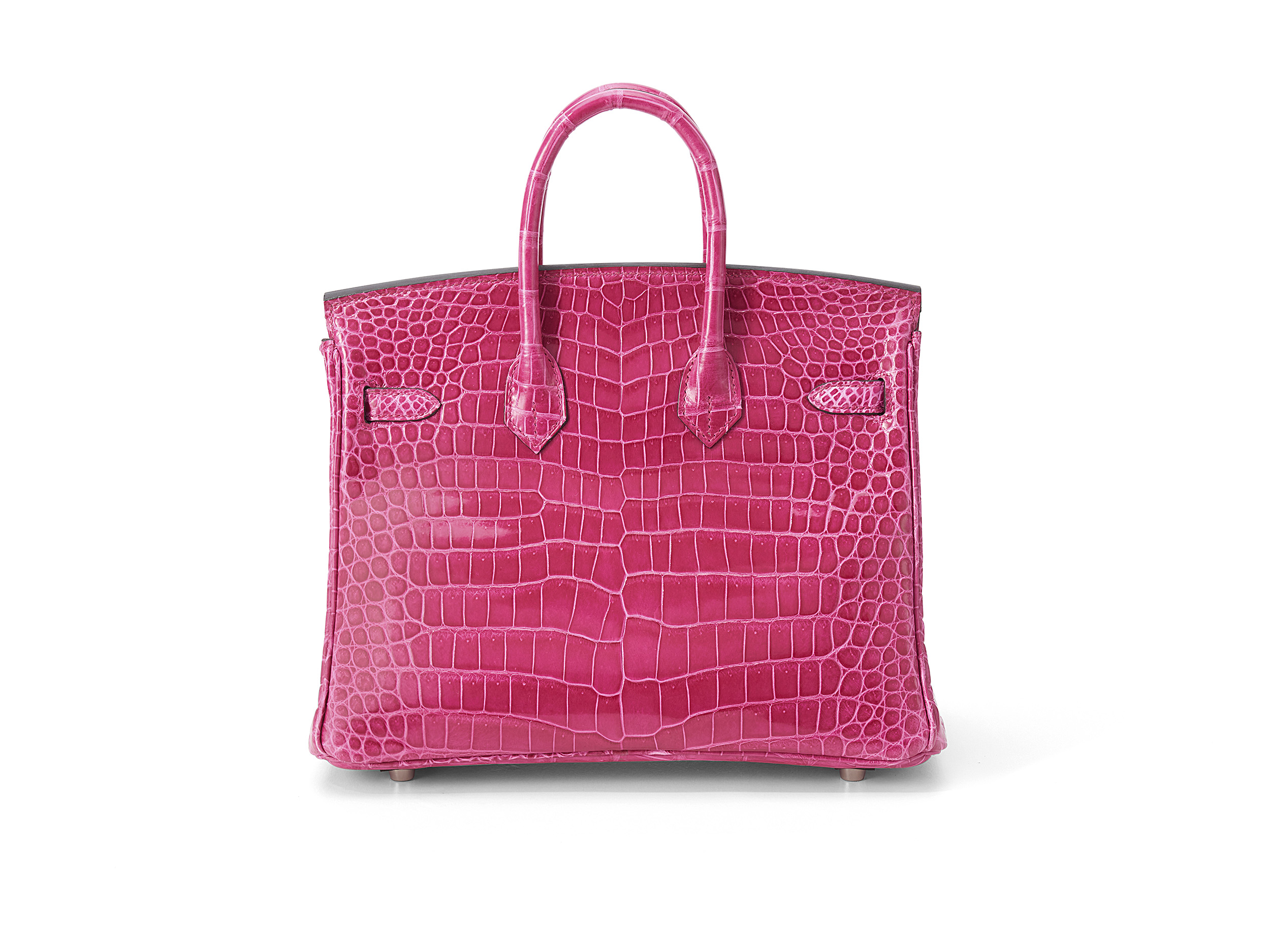 Birkin 25 Rose Mexiko Crocodile Porosus Lisse 