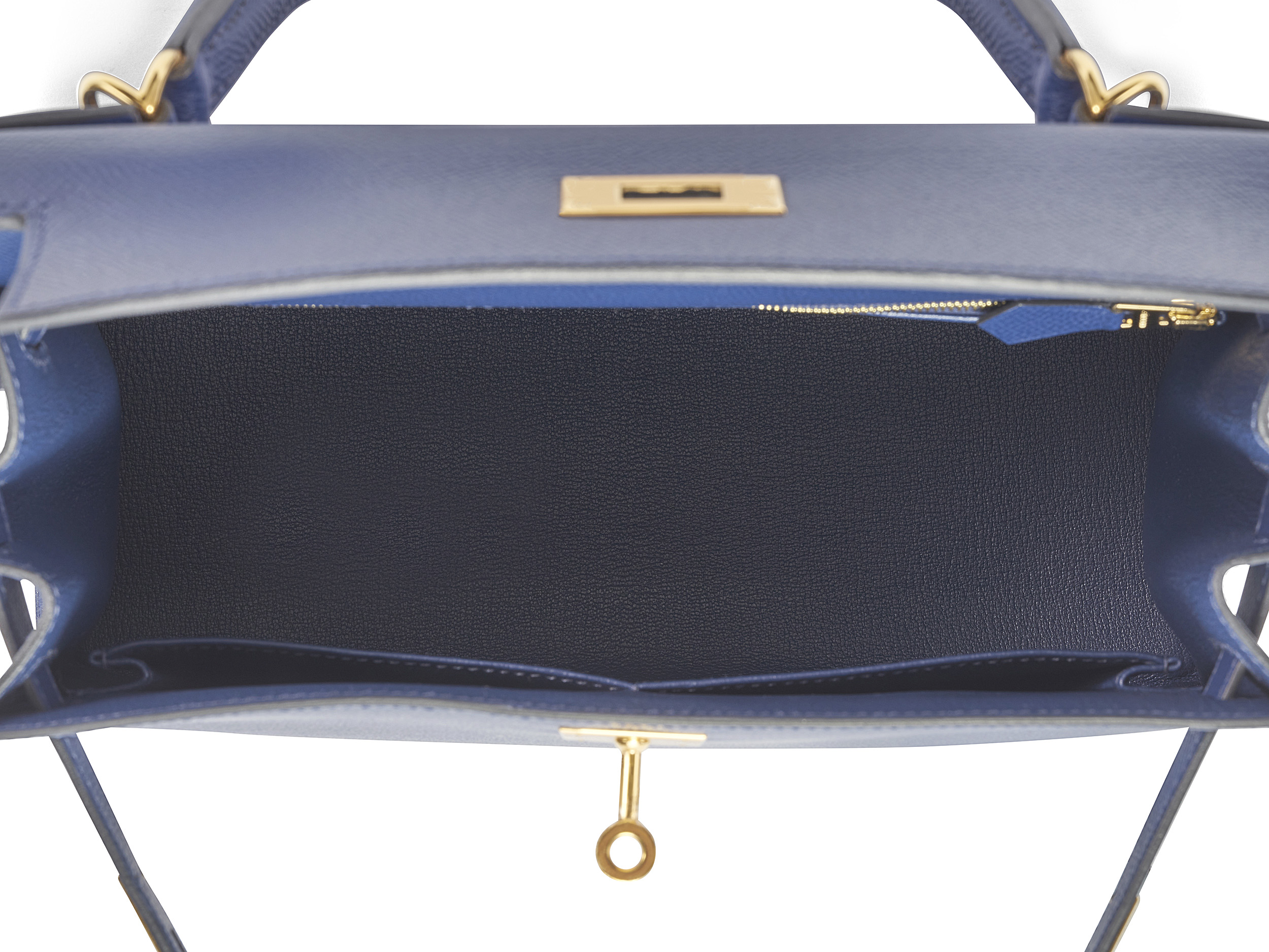 Kelly 28 Sellier Bleu Saphire Epsom 