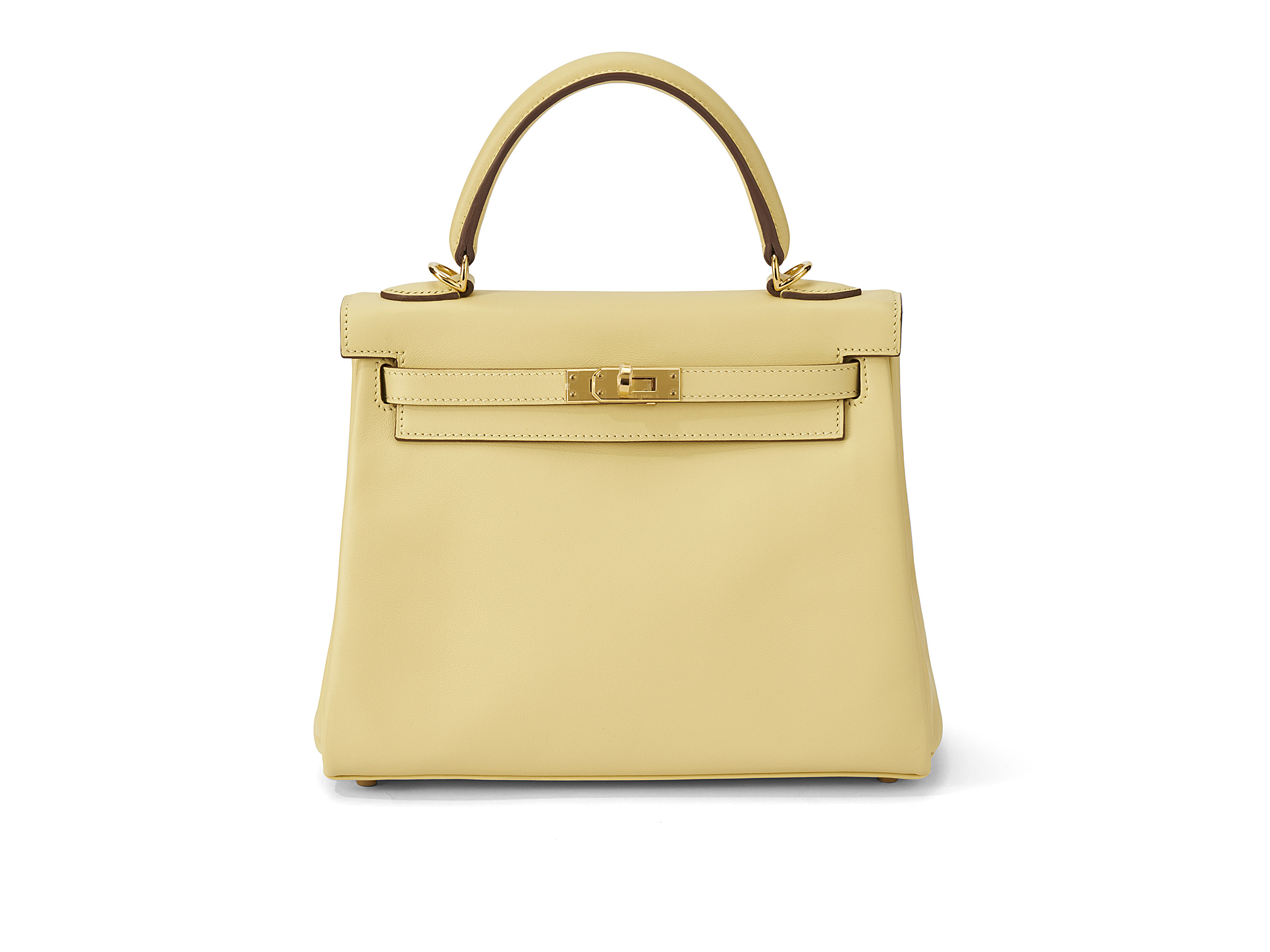 Hermes Birkin 25 Jaune Poussin Togo Yellow Gold Hardware Bag Z Stamp, 2021