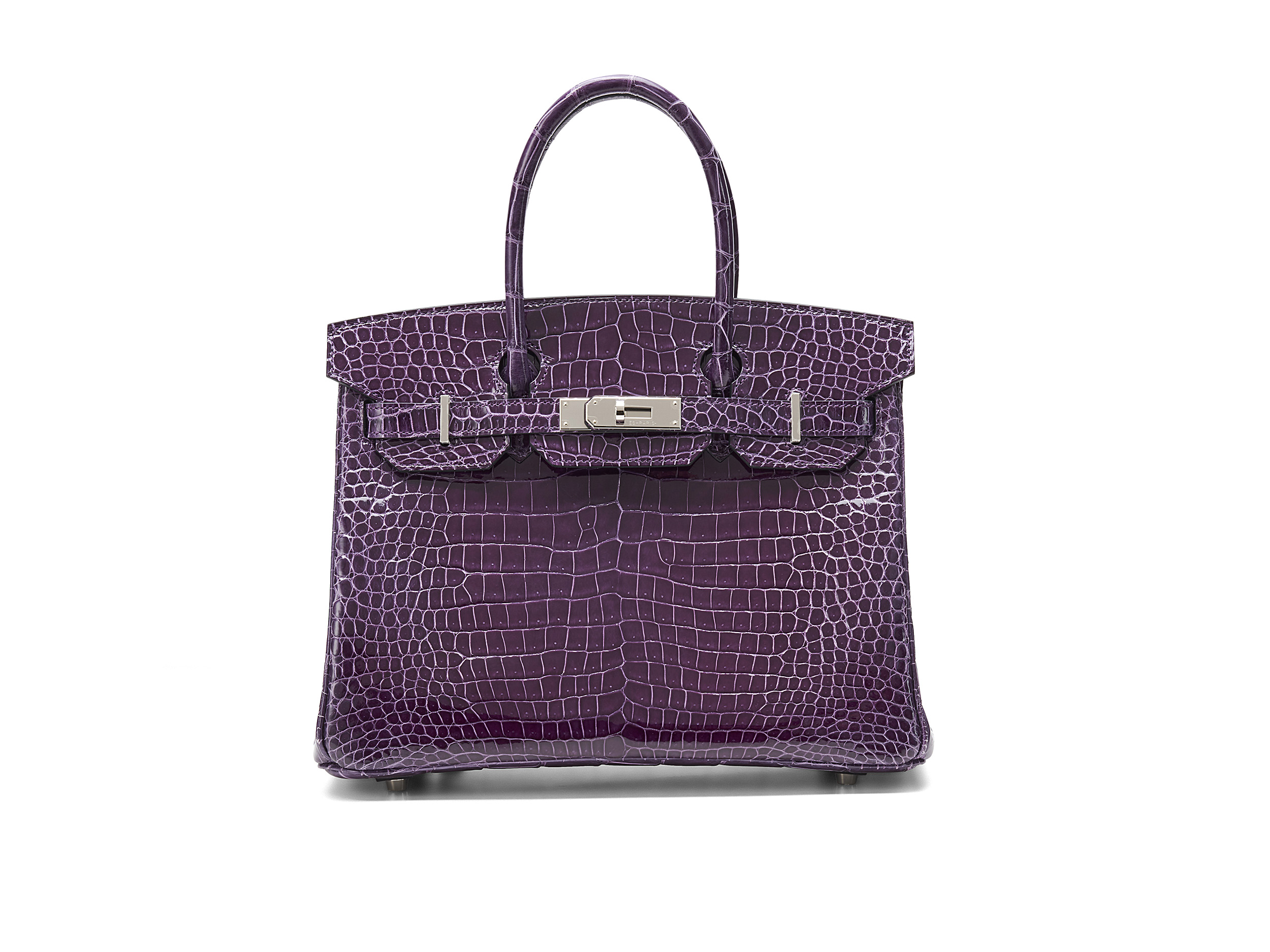 Birkin 30 Cassis Crocodile Porosus Lisse