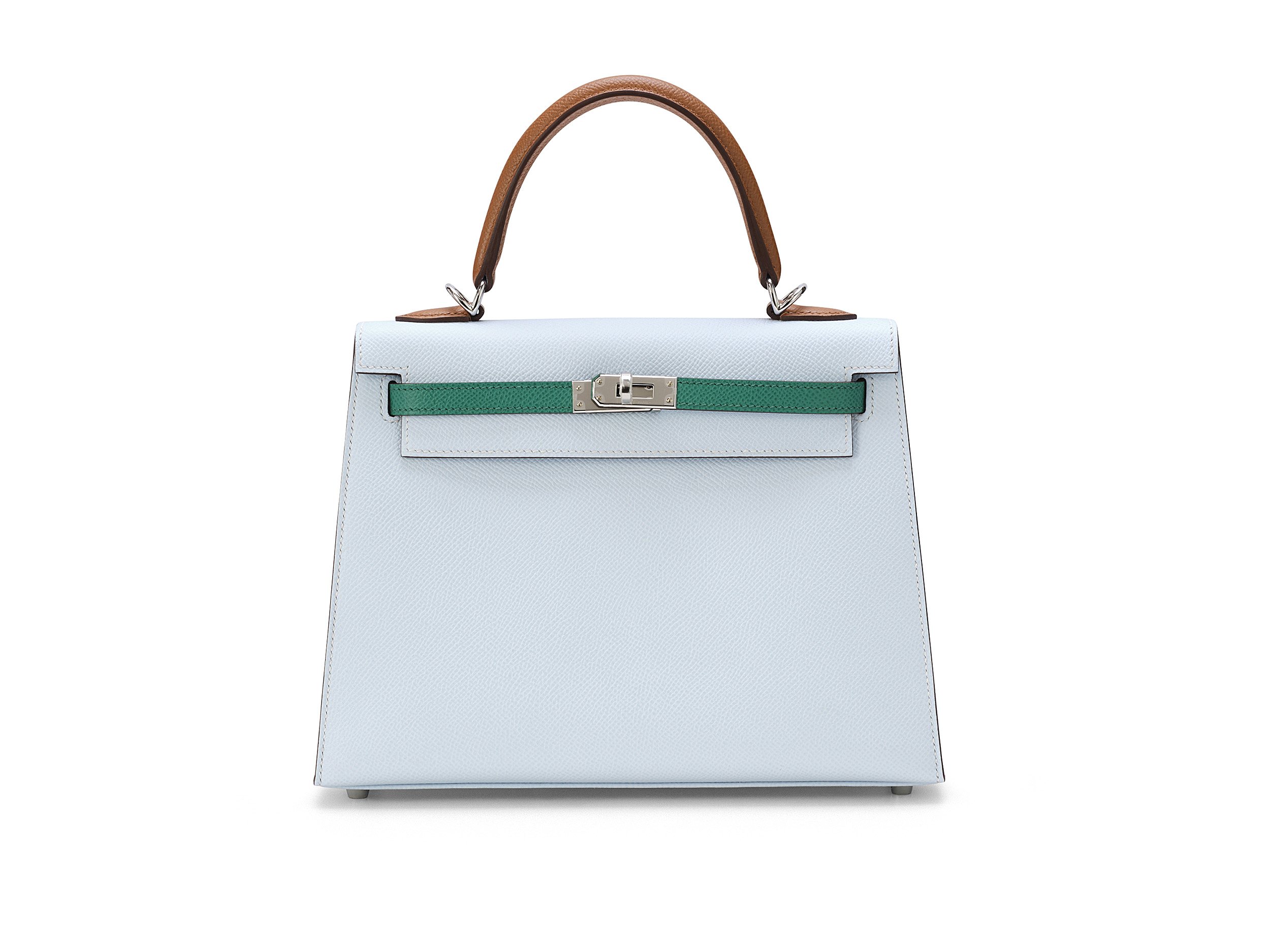 Kelly 25 Sellier Tri-Color Bleu Brume Epsom Kelly 25 Sellier Tri-Color Bleu Brume Epsom
