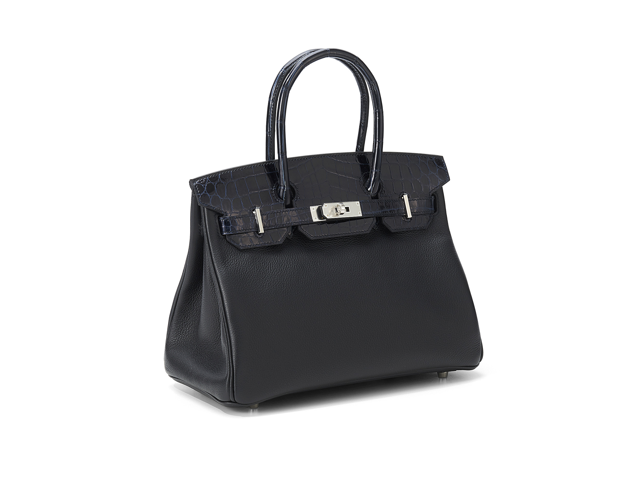 Hermes Birkin 30 Bleu Marine Crocodile Black Novillo Touch Palladium –  Madison Avenue Couture