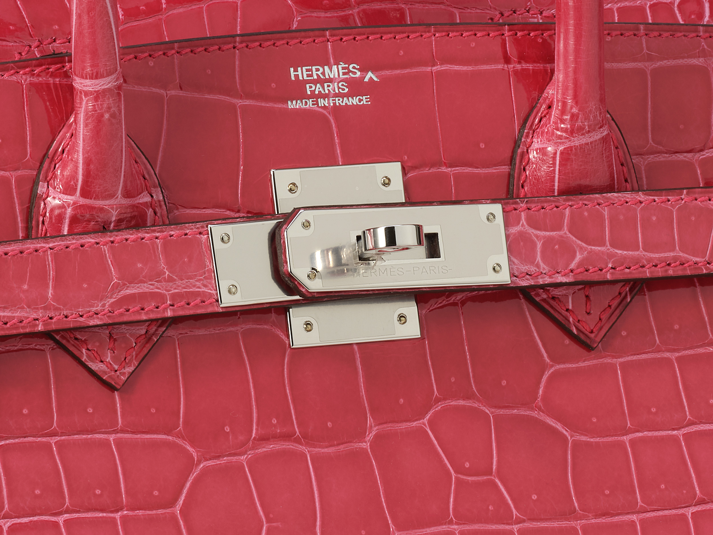 Birkin 30 Rose Extreme Crocodile Porosus Lisse 