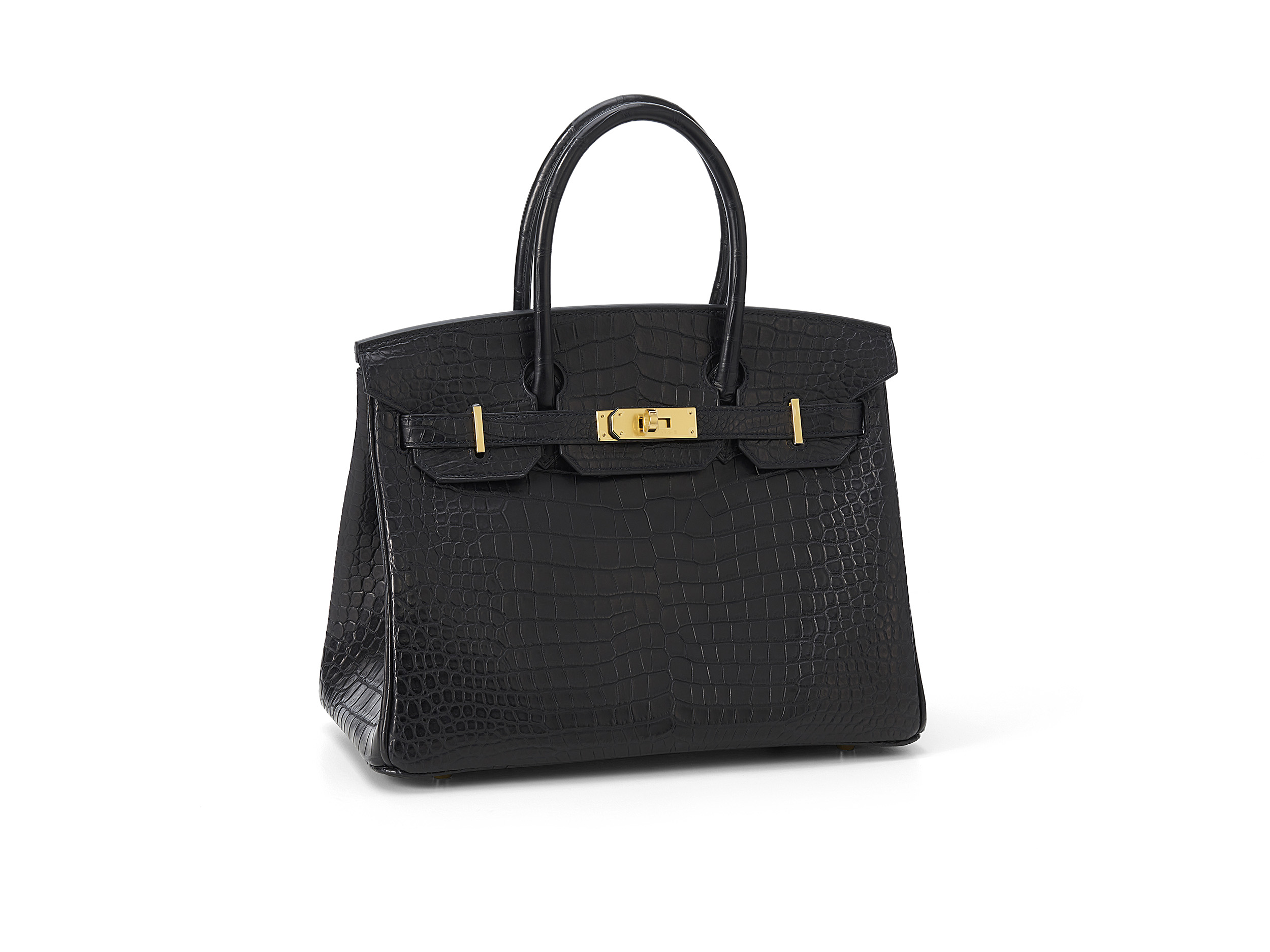 Birkin 30 Noir Crocodile Porosus