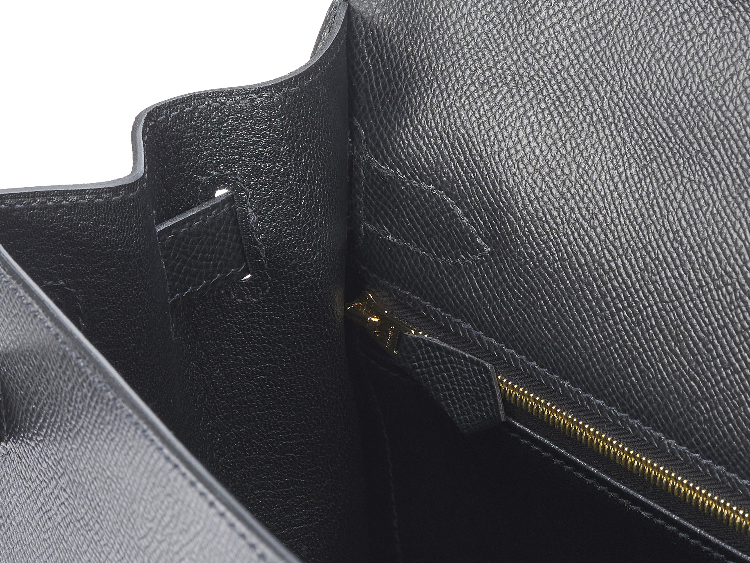 Kelly 32 Sellier Noir Epsom 