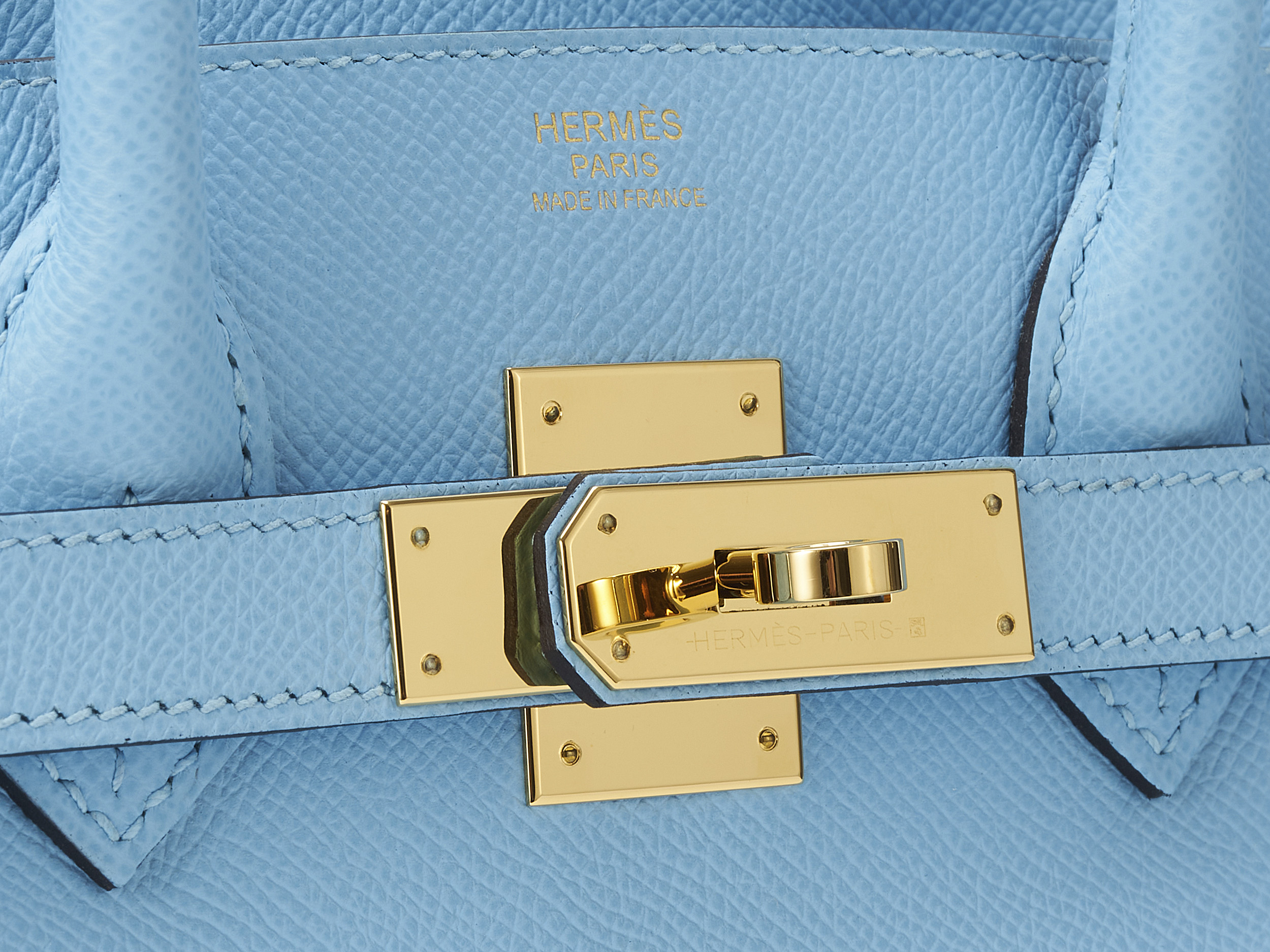 NIB Hermes Birkin 30 cm in Celeste Sky Blue Epsom Leather w