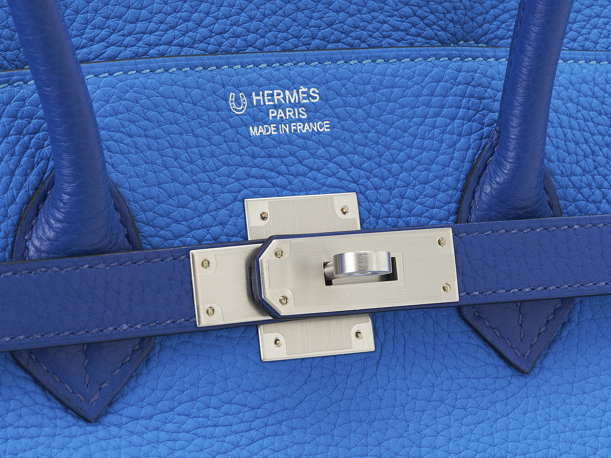 Birkin 35 Bleu Electric Zelige HSS Togo 