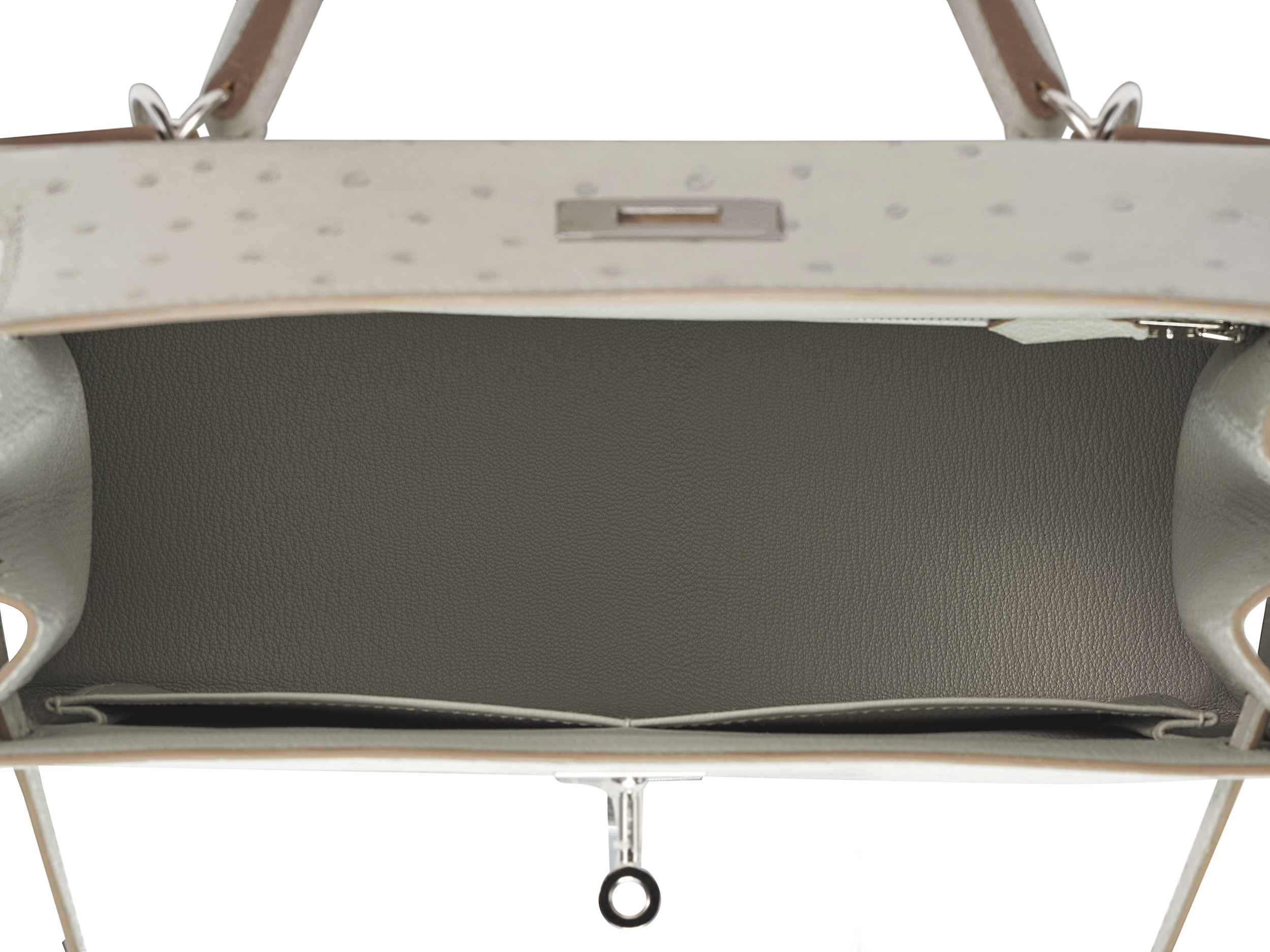 Kelly 28 Sellier Gris Perle Ostrich Kelly 28 Sellier Gris Perle Ostrich