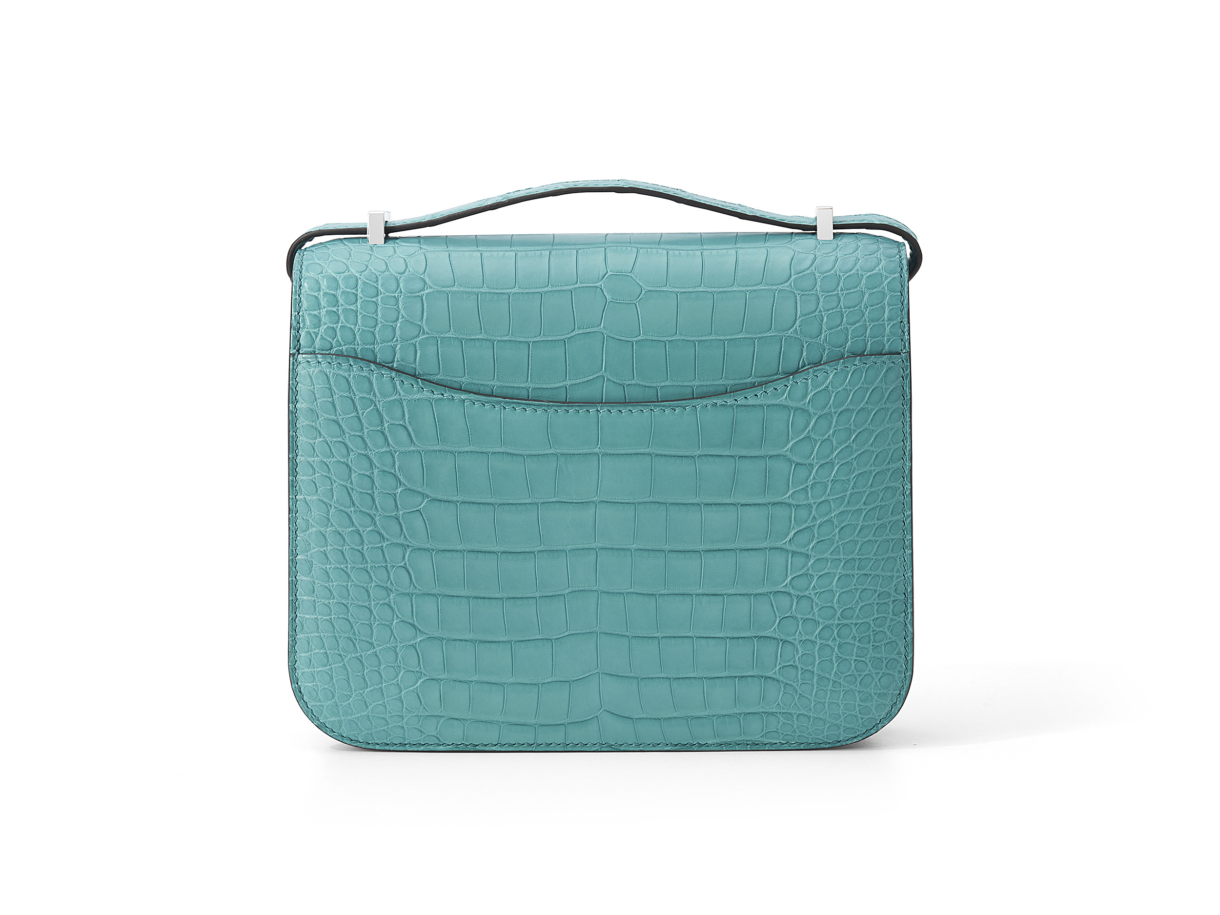 Constance 18 Mini Bleu Paon Alligator Matte 