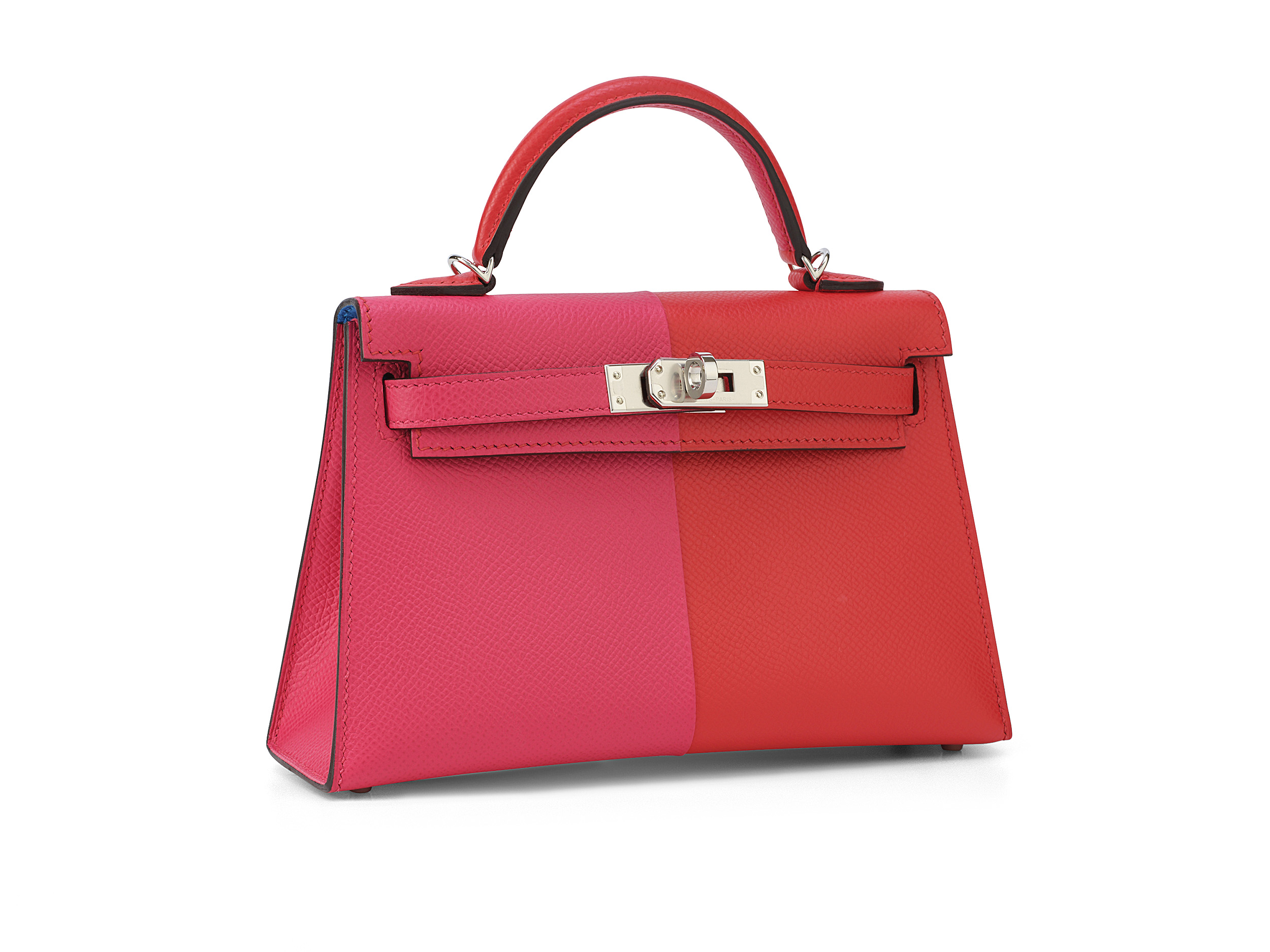 Kelly 20 Mini Sellier Tri-Color Rouge De Coeur Epsom 