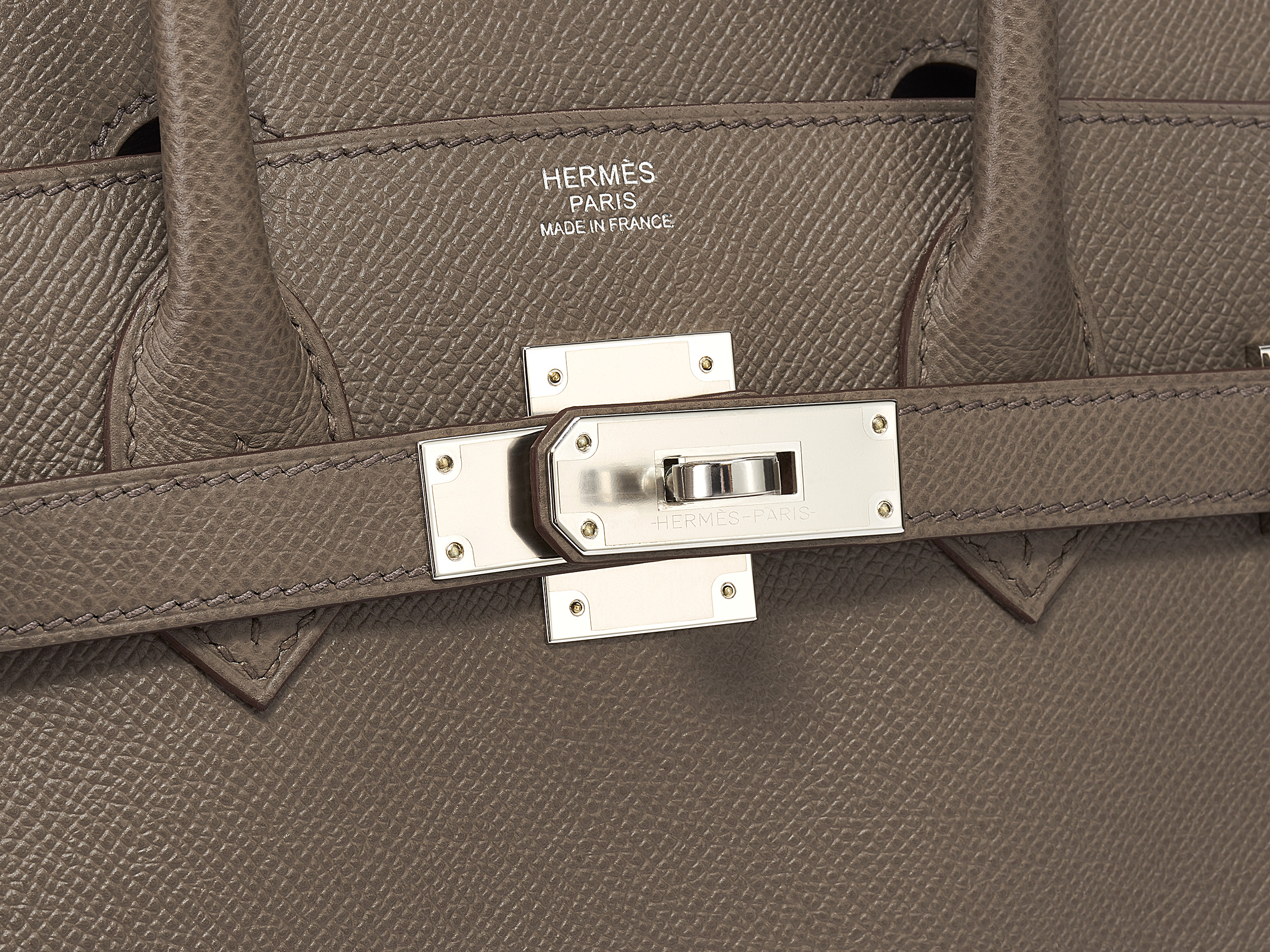 hermes gris etain epsom