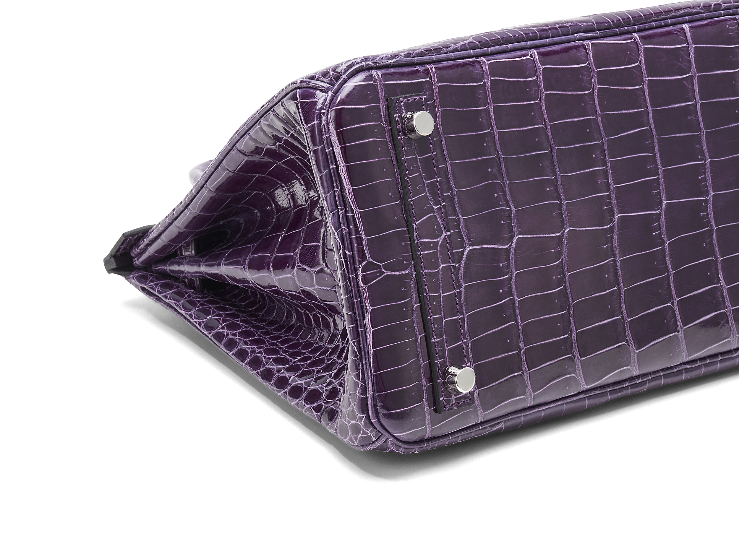 Birkin 30 Cassis Crocodile Porosus Lisse