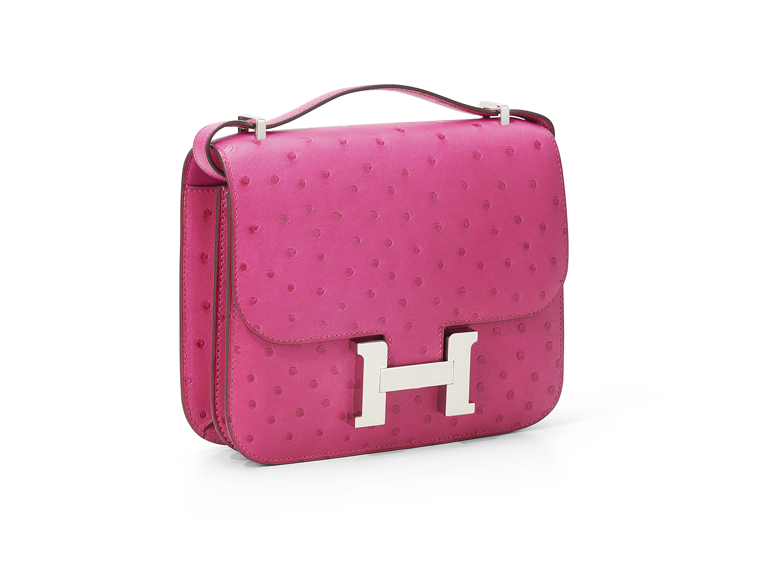 Constance 18 Mini Rose Tyrien Ostrich