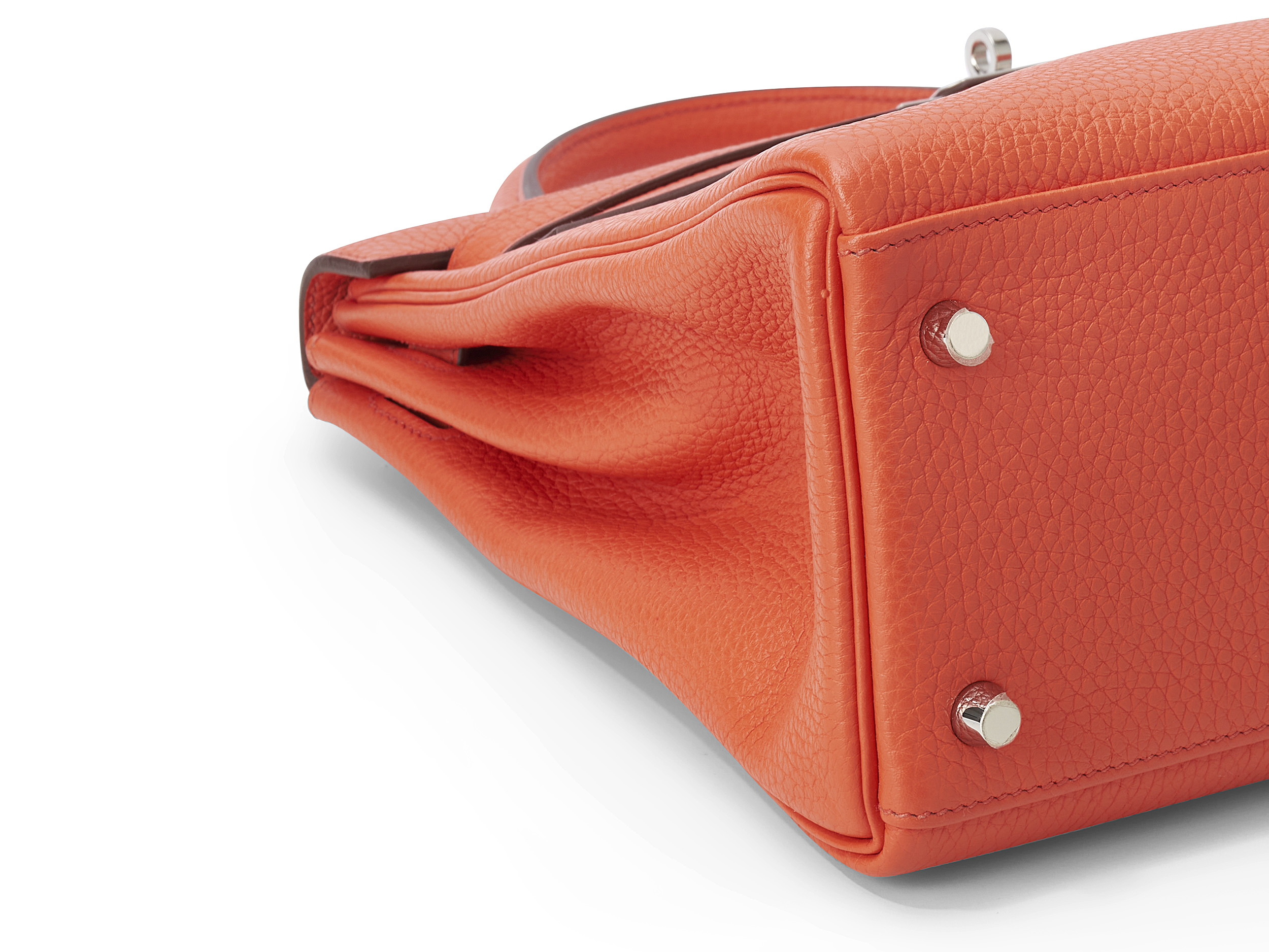Kelly 32 Orange Poppy Taurillon Clemence Kelly 32 Orange Poppy Taurillon Clemence