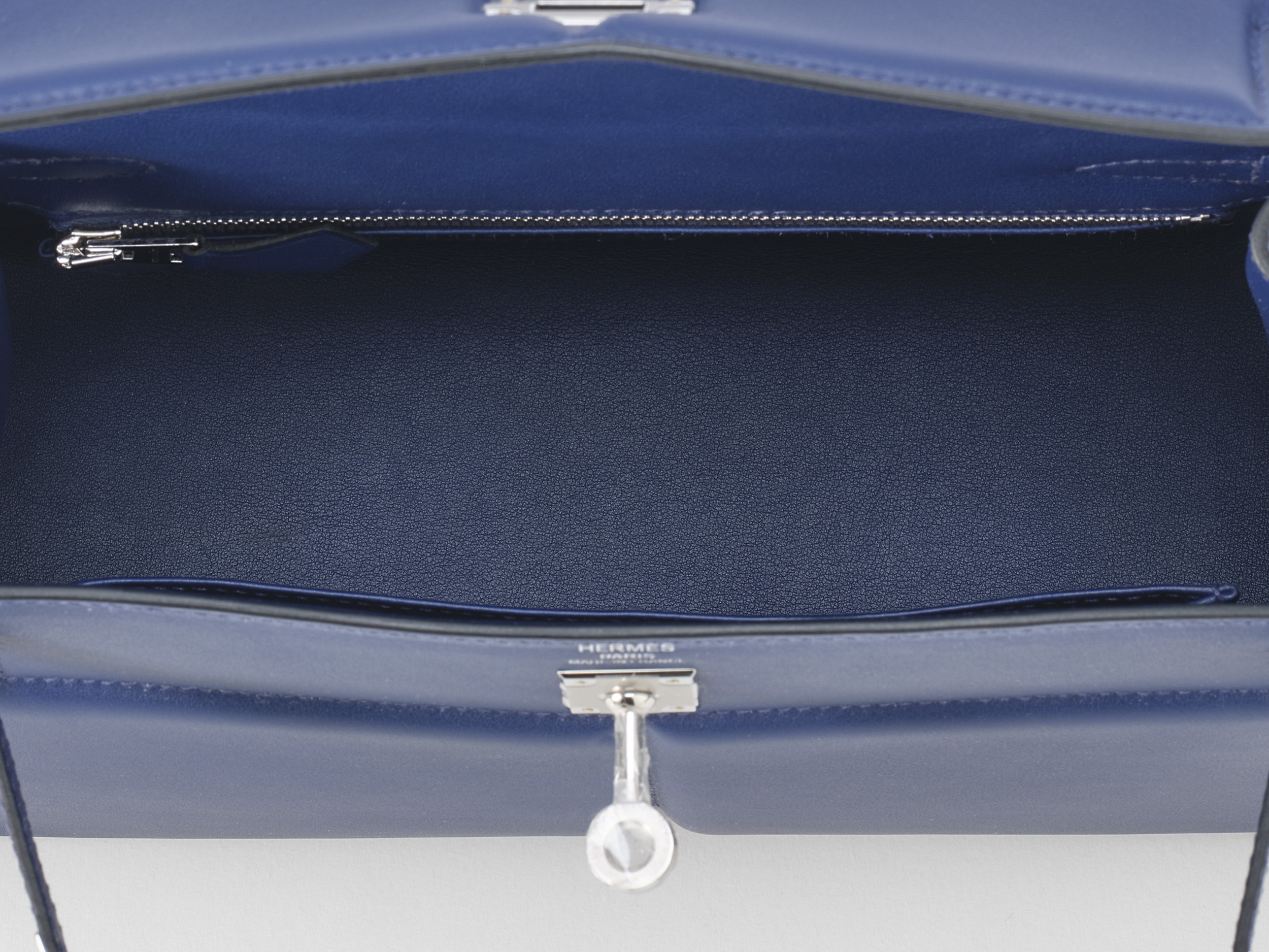 Hermes Kelly Padded bag 25 Sellier Blue saphir Swift leather