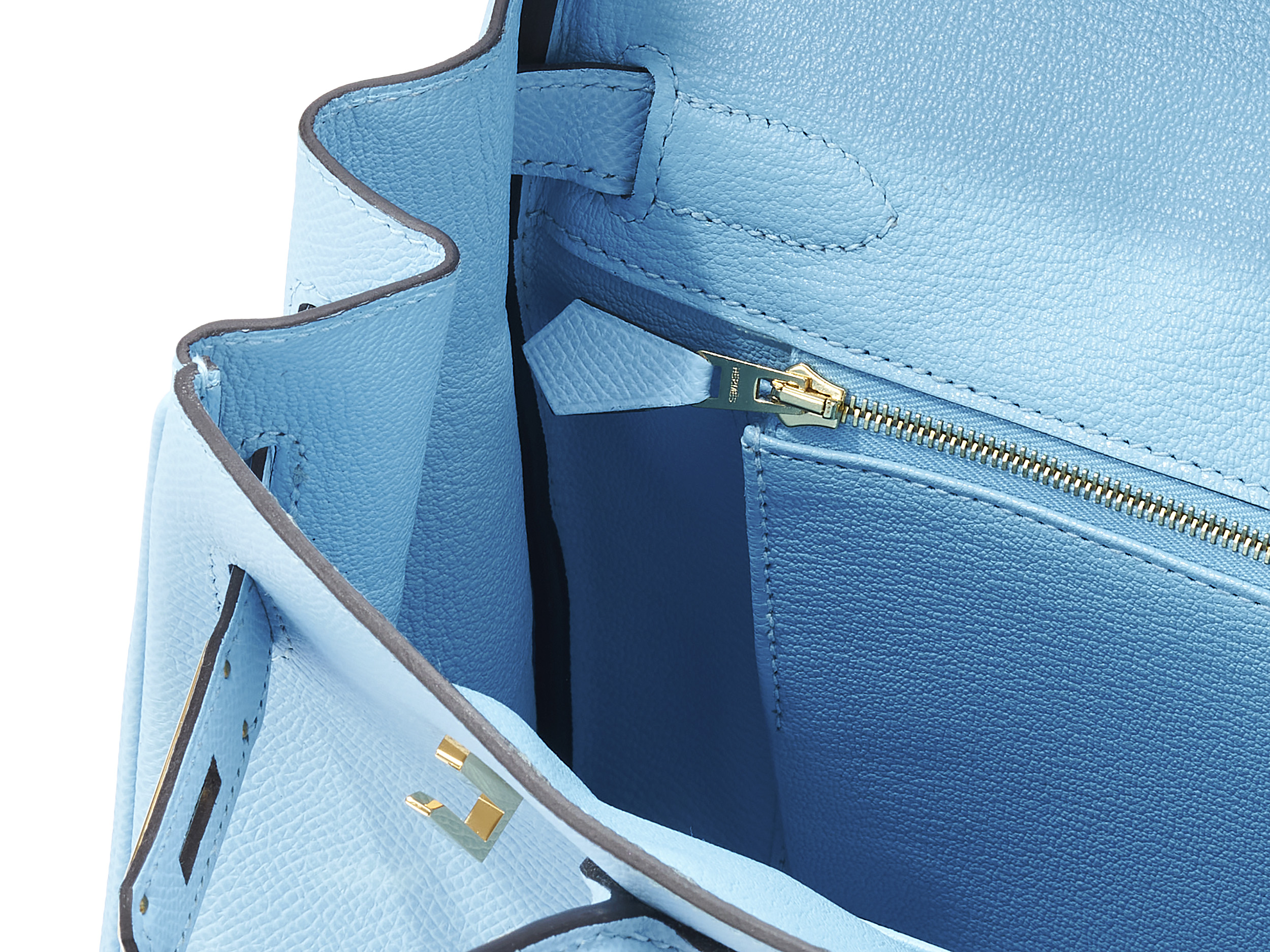 Birkin 30 Blue Celeste Epsom Leather Bag – Soho Parì