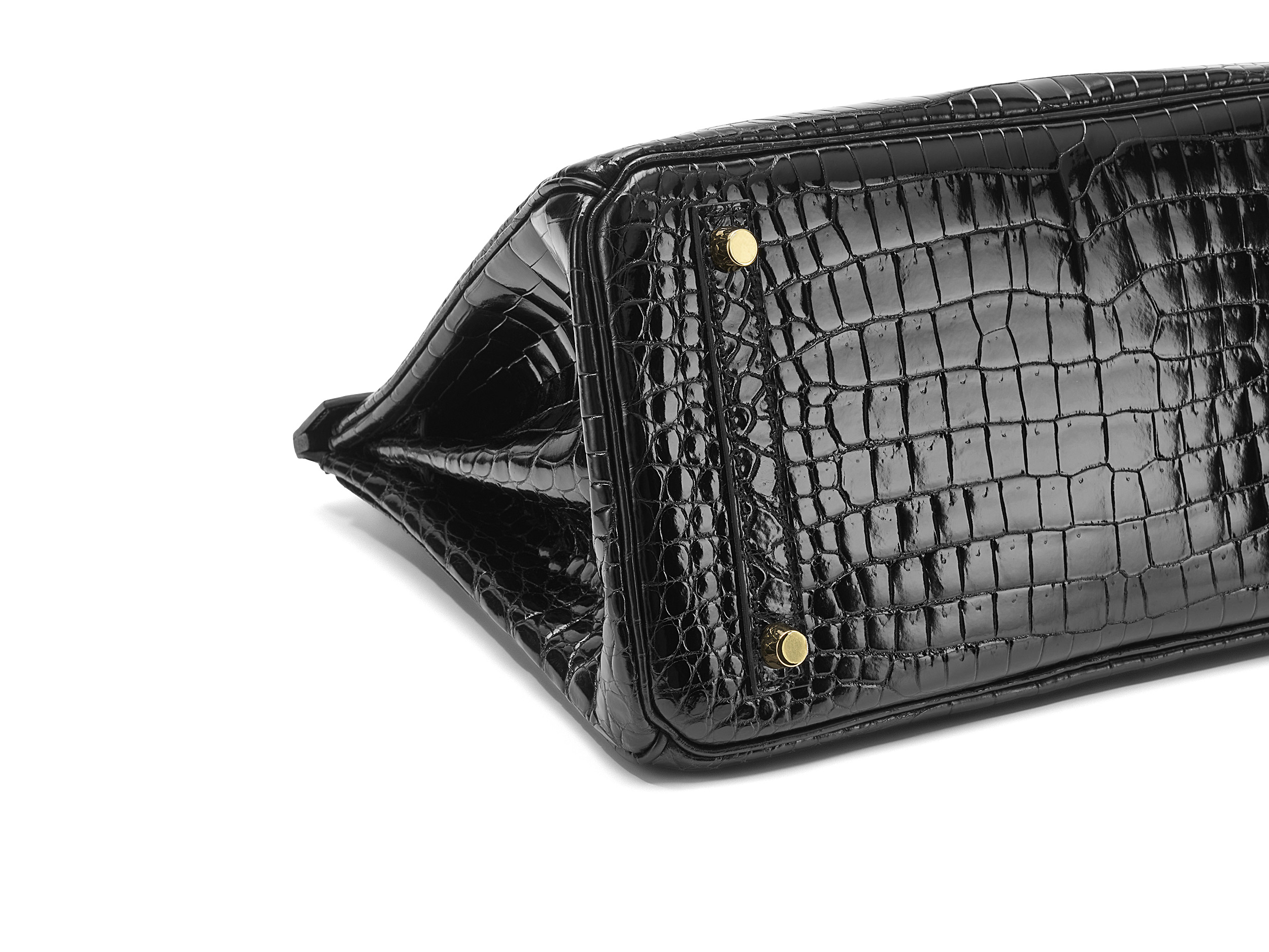 Birkin 30 Noir Crocodile Porosus Lisse