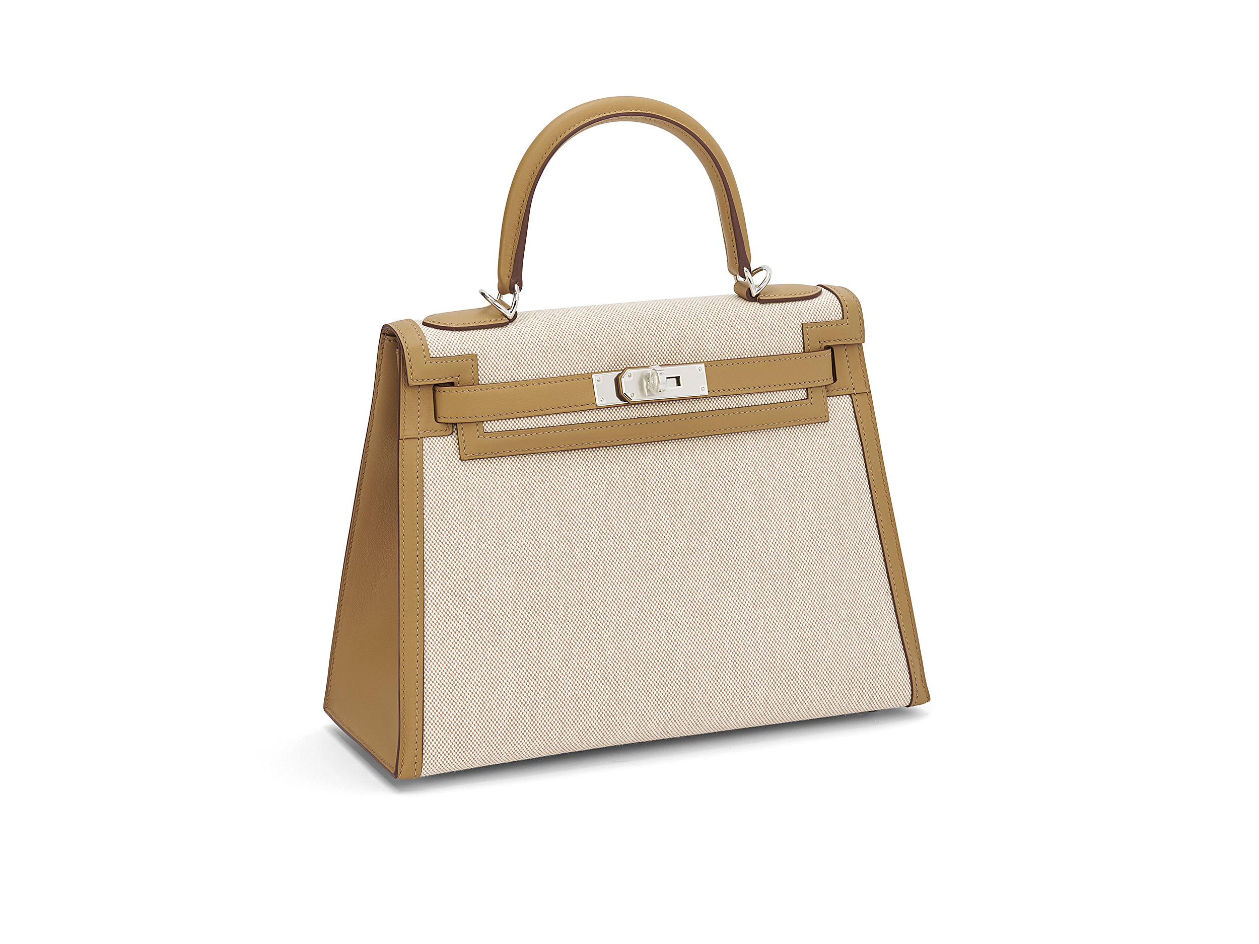 Kelly 28 Sellier Ecru/Beige Toile Swift Kelly 28 Sellier Ecru/Beige Toile Swift